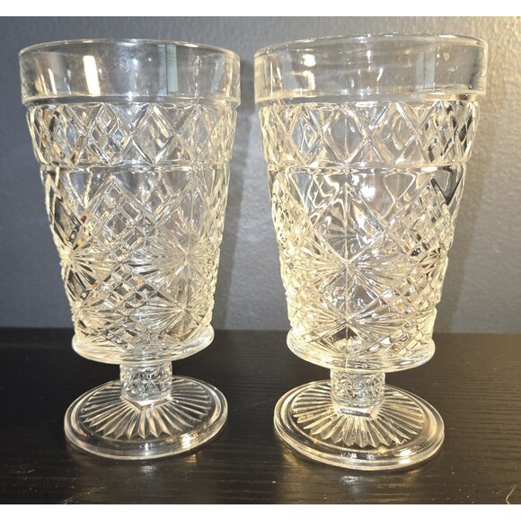 Vintage Hazel Atlas Glass - Big Top Peanut Butter - 5 1/4" Iced Tea Goblet (438) - Picture 1 of 5